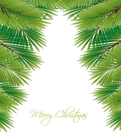 branches in the shape of Christmas treeのイラスト素材