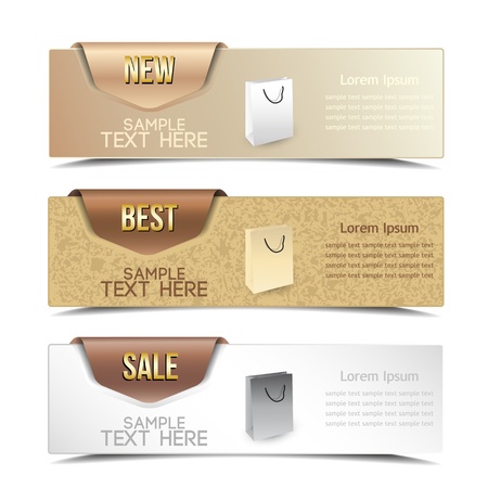 banner on the product description with a space for textのイラスト素材