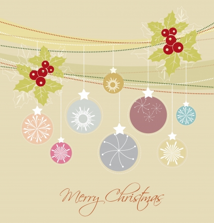 color background with Christmas ballsのイラスト素材