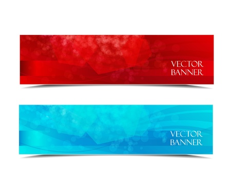 Two banners modern wave design, colorful backgroundのイラスト素材