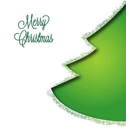 Christmas tree on a white backgroundのイラスト素材