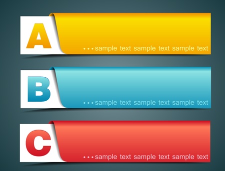 Colorful options banner template, illustration のイラスト素材