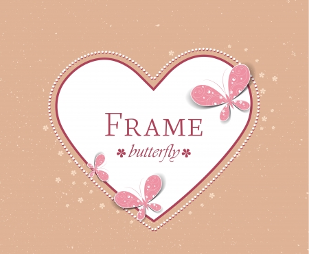 decoration frame with butterflies on the background のイラスト素材