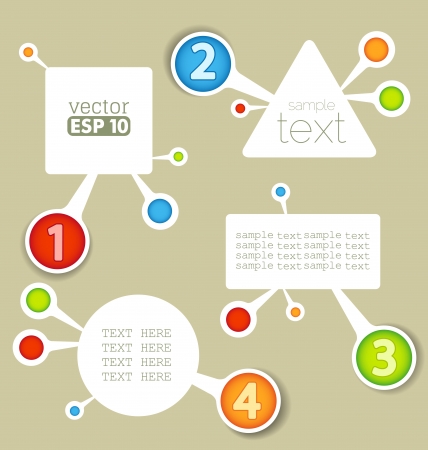  Design template with  numbered bannersのイラスト素材