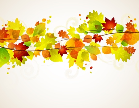 Autumn leaves background with space for textのイラスト素材