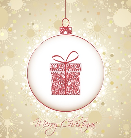 Christmas background with snowflakes gift decorationのイラスト素材