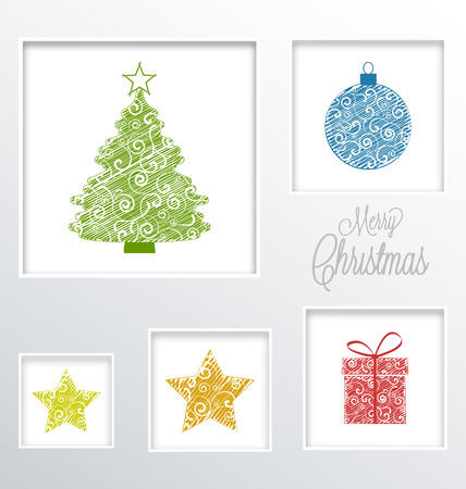 Christmas background with snowflakesChristmas decorationのイラスト素材