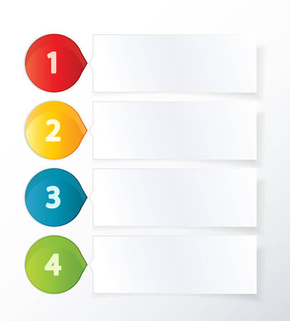 vector design template with numbered bannersのイラスト素材
