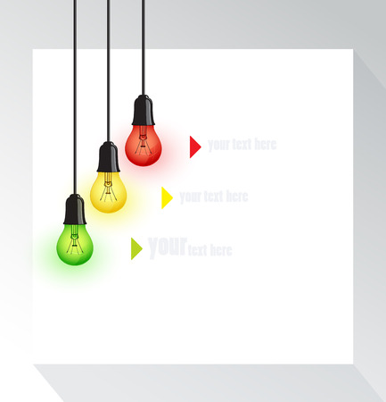 Background with color bulbs, place for textのイラスト素材