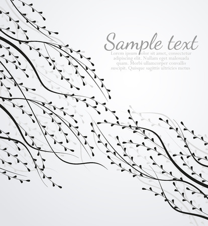 Decoration of leaves with place for textのイラスト素材