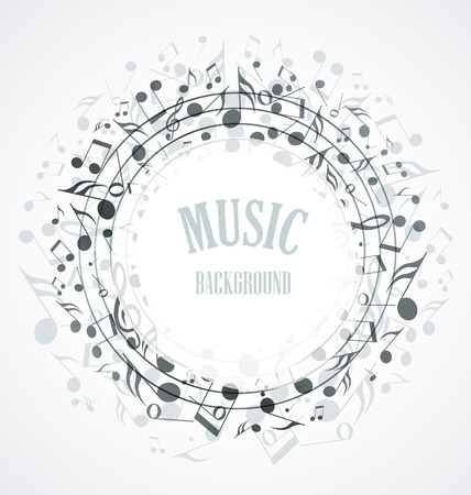 Decoration of musical notes in the shape of a circle Decoration of musical notes in the shape of a circle