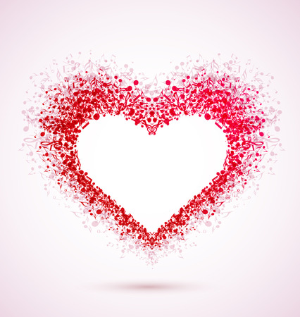 Heart made of musical notesのイラスト素材