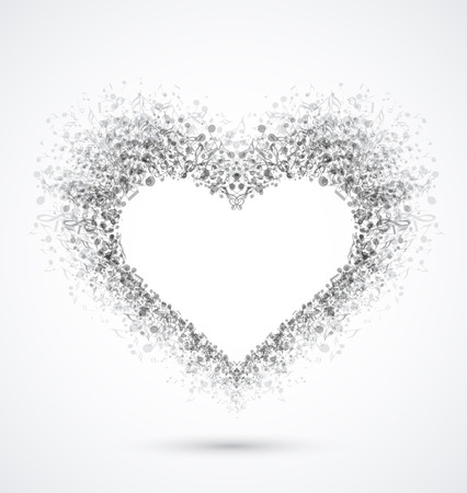 Heart made of musical notesのイラスト素材