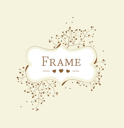 Decorative frame with romantic flowersのイラスト素材
