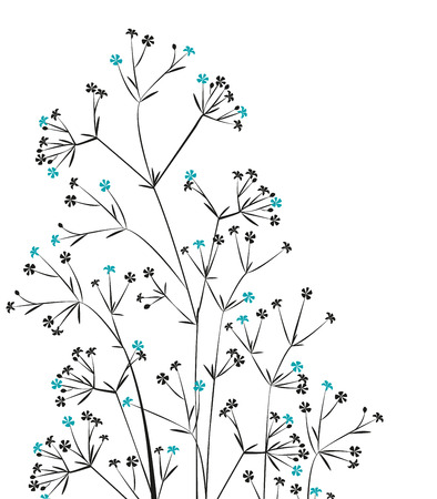 Decoration of flowers on a white backgroundのイラスト素材