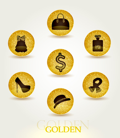 Icons with elegant fashion accessories for womenのイラスト素材