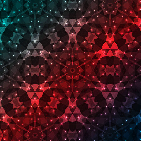 Vector kaleidoscope pattern background, Abstract triangles backgroundのイラスト素材