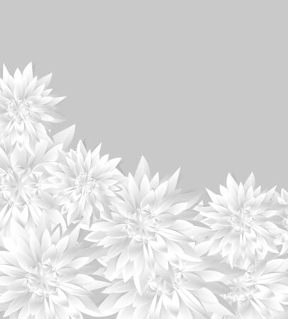 Vector background with white flowers with place for textのイラスト素材