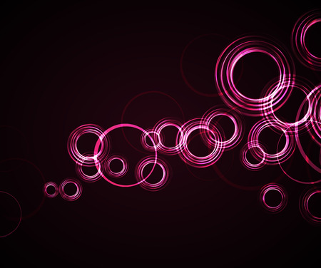 Vector abstract circles on a dark backgroundのイラスト素材