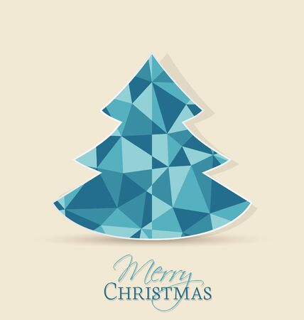 Vector Christmas tree on a light backgroundのイラスト素材