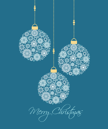 Christmas balls made from snowflakes vector illustrationのイラスト素材