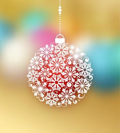 Christmas balls made from snowflakes vector illustrationのイラスト素材