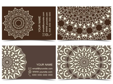 Set of two sided business cards designsのイラスト素材