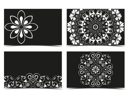 Set of two sided business cards designs, vectorのイラスト素材