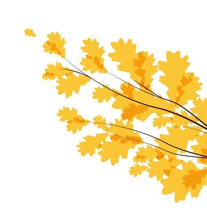 Vector flying autumn leaves background with space for textのイラスト素材
