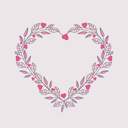 Romantic heart decorationのイラスト素材