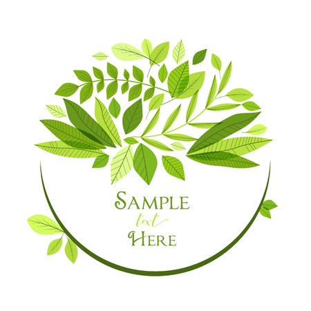 Decoration branches with leavesのイラスト素材