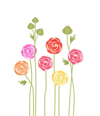 Bouquets of flowers.のイラスト素材