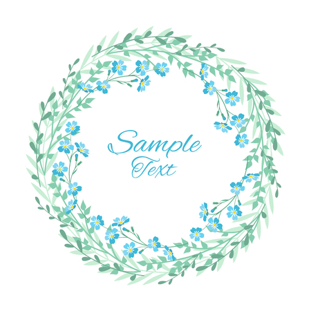 Vector Blue forget me not flowersのイラスト素材