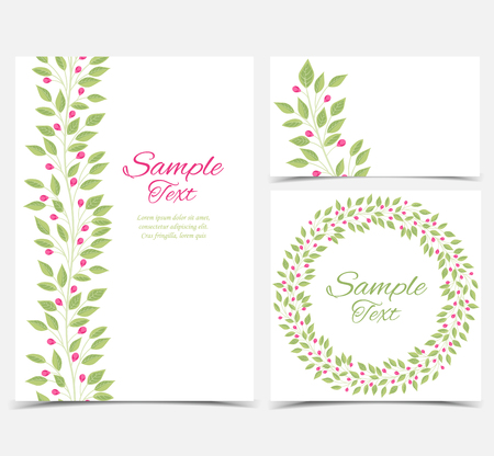 Decoration branches with leavesのイラスト素材