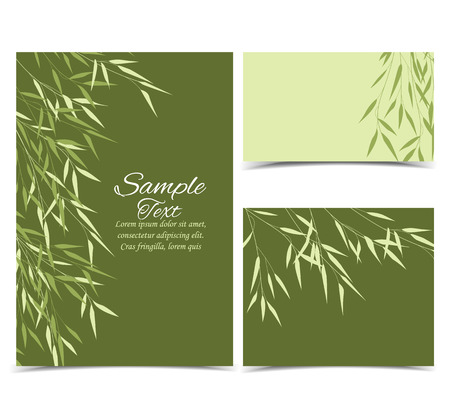 Bamboo green leavesのイラスト素材