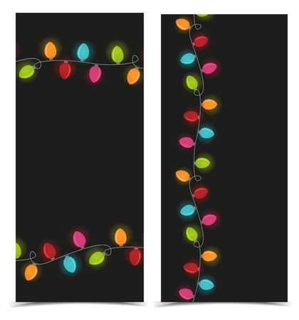 Christmas colorful lightsのイラスト素材