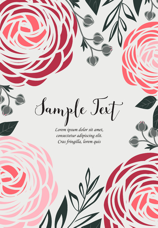 Vector ranunculus flowerのイラスト素材