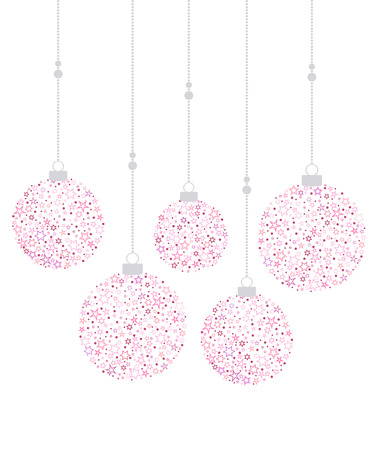 Christmas balls decorationのイラスト素材