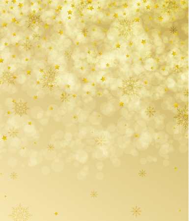 Vector illustration abstract Christmas background. Gold Holiday New year stars.のイラスト素材