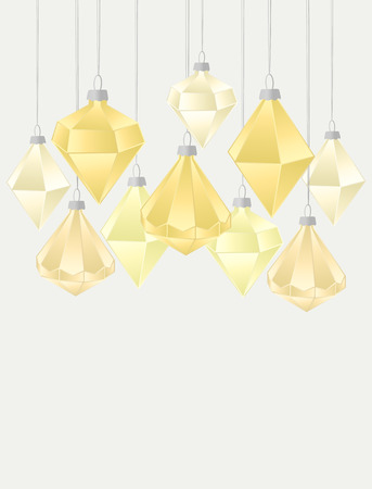 Illustration of Christmas balls on a brightのイラスト素材
