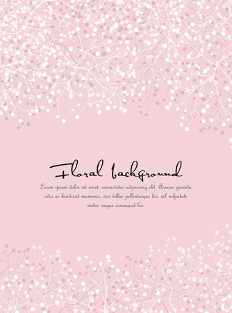 Vector illustration colorful background from silhouettes of flowers. Floral background with space for textのイラスト素材