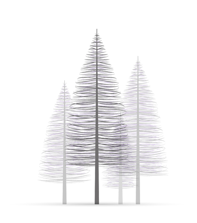 Vector illustration christmas tree. Natural background with silhouette of a trees. Christmas forestのイラスト素材