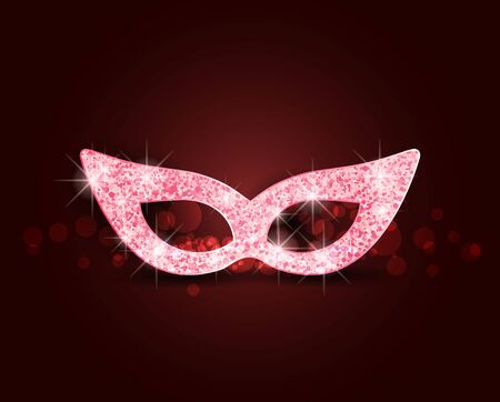 Vector illustration carnival mask. Conceptual design, poster, greeting card, party invitation, bannerのイラスト素材
