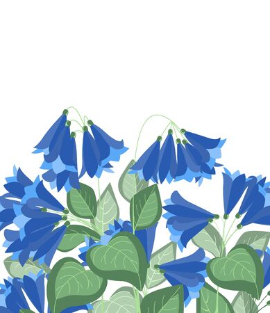 Vector illustration tropical nature background with flowers and leavesのイラスト素材