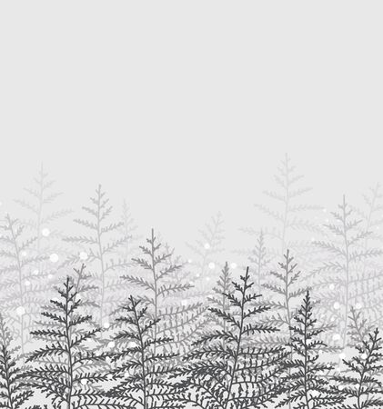 Vector illustration of pine trees.のイラスト素材