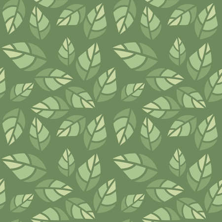Vector Illustration leaf. Seamless pattern with leaves. Nature backgroundのイラスト素材