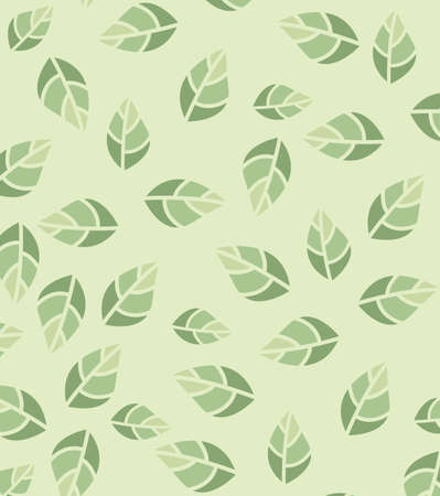 Vector illustration Natural background with green leaves. Fresh green tree leavesのイラスト素材