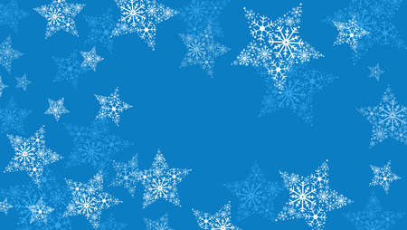 Vector illustration of stars. Christmas background. Merry Christmas card with snowflakes.のイラスト素材