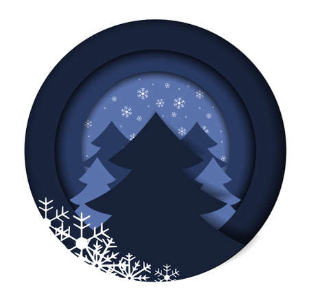 Vector illustration of decorative Christmas tree. Christmas background. Merry Christmas cardのイラスト素材