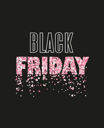 Vector illustration Black Friday Sale background, brochure, bannersのイラスト素材